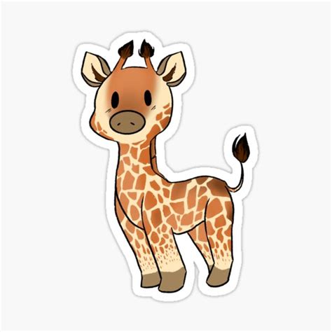 Chibi Giraffe Sticker For Sale By Shythedragon Redbubble