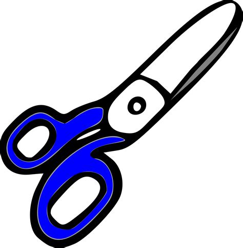 Blue scissors vector clipart image - Free stock photo - Public Domain png image