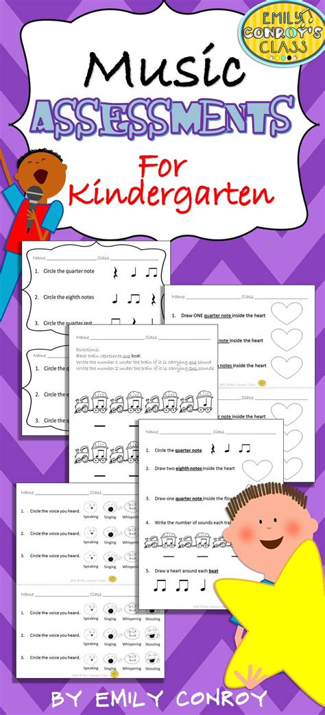 These Assessments Include 12 Assessments For Kindergarten Music
