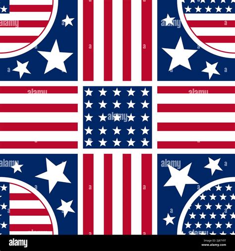 Fondo Del Patr N De La Bandera De Estados Unidos Dibujo Geom Trico Abstracto De Bauhaus Imagen