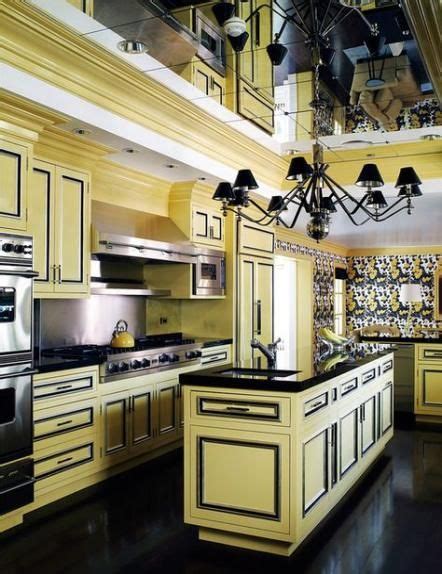 A yellow statement wall welcomes with a smile. 46+ Ideas For Kitchen Yellow Black Interiors #kitchen | Yellow kitchen, Kitchen cabinet styles ...