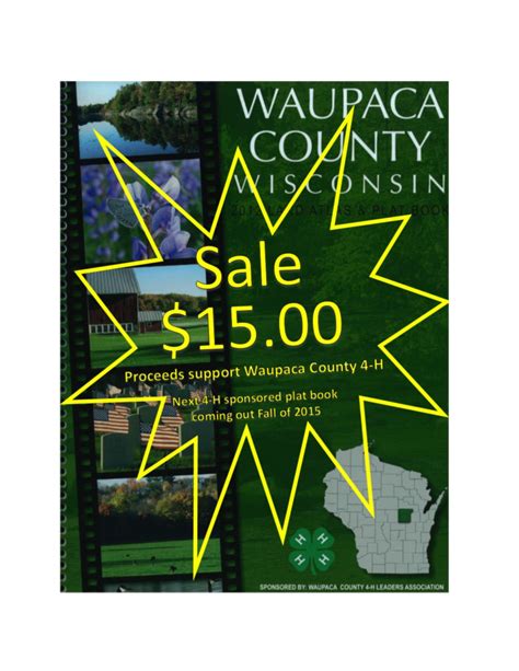Waupaca County Plat Book On Sale Extension Waupaca County