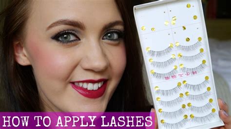 Then use a black pencil to emphasize the upper eyelid, thickening the central part of the arrow. How To Apply False Lashes - Makeup For Beginners - YouTube