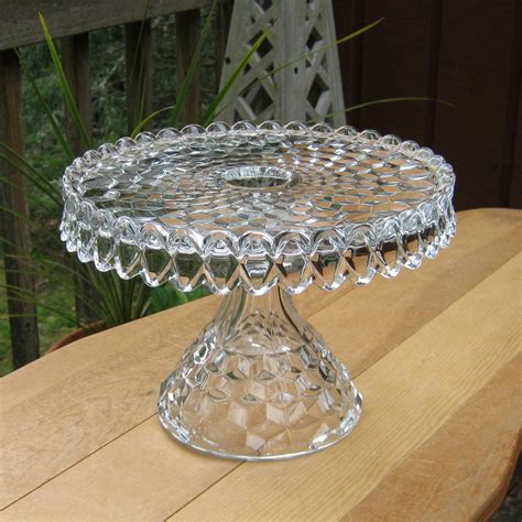 Fostoria American Crystal Cake Stand By Oakhillvintage On Etsy