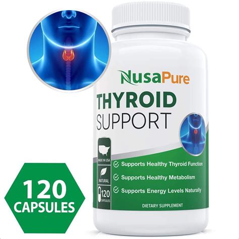 Premium Thyroid Support Supplement Non Gmo 120 Caps For