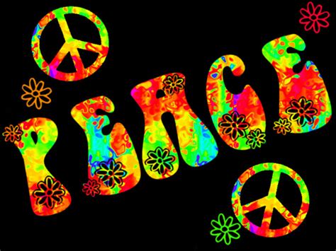 Neon Colored Peace Signs Backgrounds
