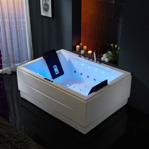 71 Modern Acrylic Corner Bathtub Whirlpool Air Massage 3 Sided Apron