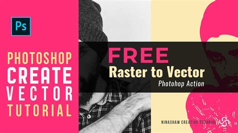 How To Convert A Raster Image Into Vector Photoshop Action Free Youtube