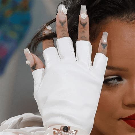 Rihanna Put A Glam Twist On The Milky French Manicure Trend