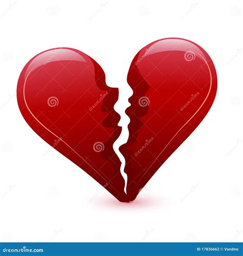 Valentines Day Broken Heart Stock Vector Image 17836662