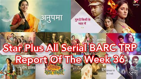 Star Plus All Serial Barc Trp Report Of The Week 36 Youtube