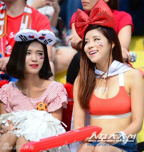 Aksi Para Suporter Cantik And Seksi Korea Selatan Di Stadion Piala Dunia