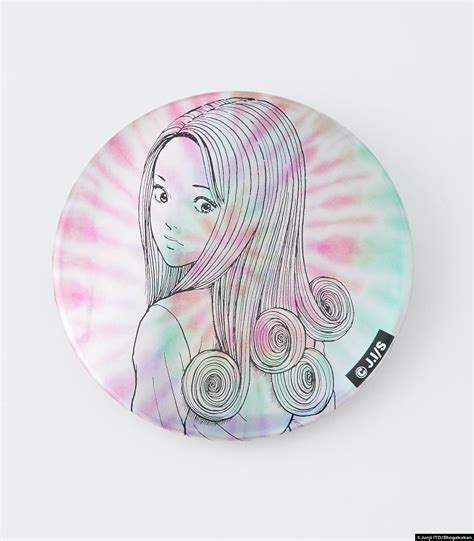 Junji Ito R4g Uzumaki Psychedelic Pin Badge Junji Ito Tokyo Otaku