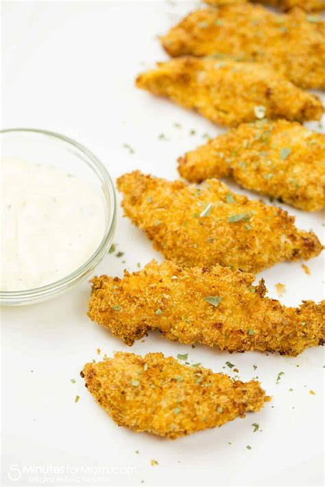Then once preheated, place 3 to 4 and if you give this crispy air fryer chicken tenders recipe a try, let me know! Air Fryer Homemade Chicken Strips_0027 - 5 Minutes for Mom