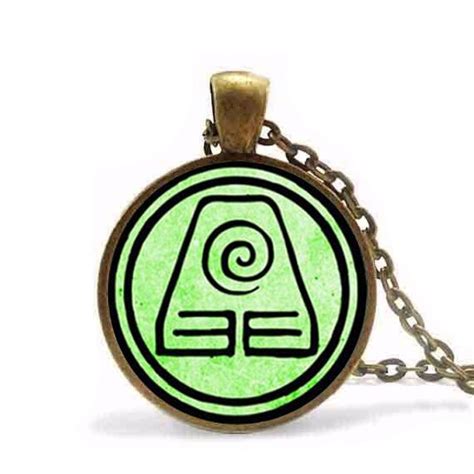 Steampunk Avatar The Last Airbender Pendant Necklace Vintage Earth Kingdom Jewelry Friends T