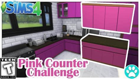 Pink Counter Challenge The Sims 4 Room Build Youtube