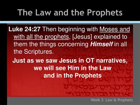Ppt Week 3 The Law And The Prophets Powerpoint Presentation Free