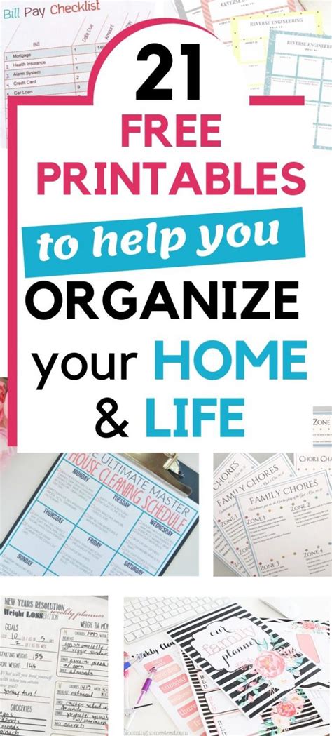 21 Printables To Help You Organize Your Life And Home