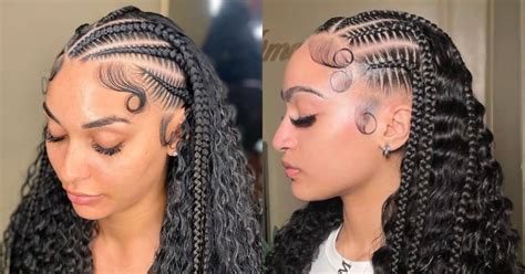 Top Braids In Front Weave In Back