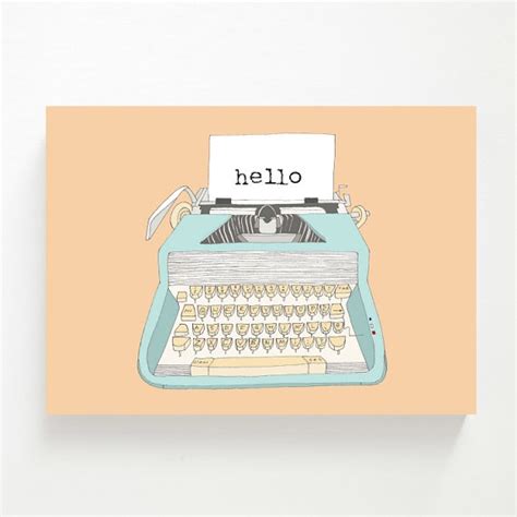 Typewriter Postcard By Seventytree On Etsy £150 Postcard Typewriter Print