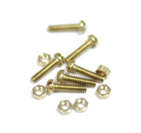 Tiny Brass Screws And Nuts 0 80 By 14 Inch Set Of 43