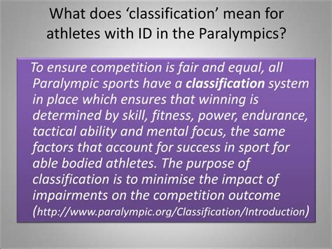 The Paralympics And Athletes With Intellectual Disabilities An