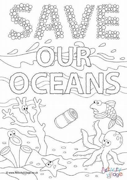 Colouring Oceans Save Earth Pages Ocean Coloring