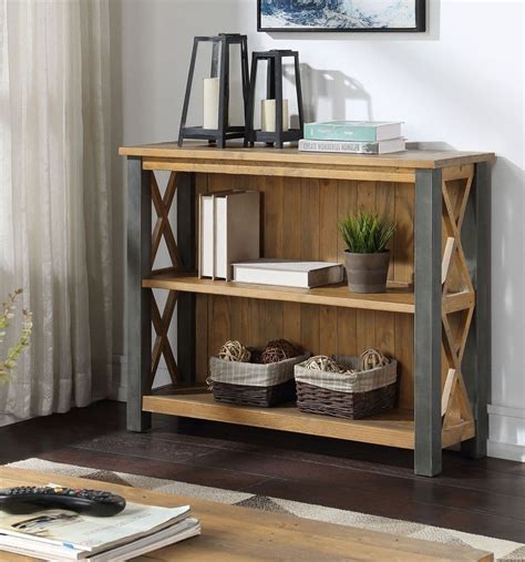 Urban Elegance Low Bookcaselow Wide Bookcase With Two Fixed Shelves