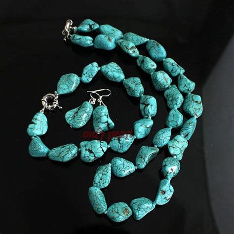 Free Shipping Jewelry Turquoise Necklace Set By Onlypearl On Etsy