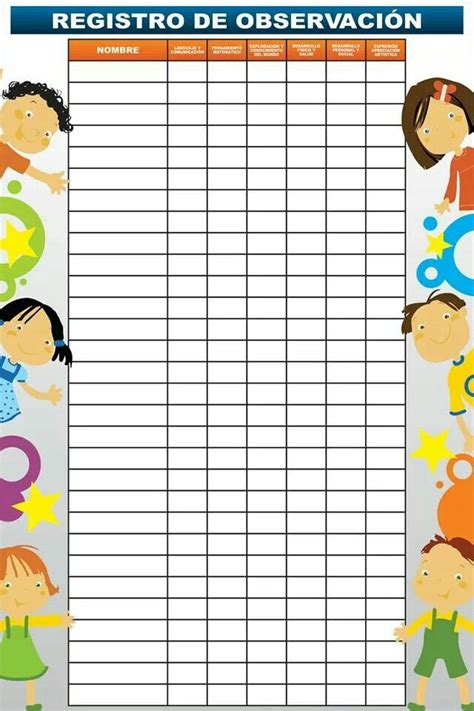 Lista De Cotejo De Preescolar Preschool Classroom Teacher Tools