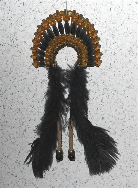 Black And Gold Beaded Indian Headdress With Feathers Etsy Bead