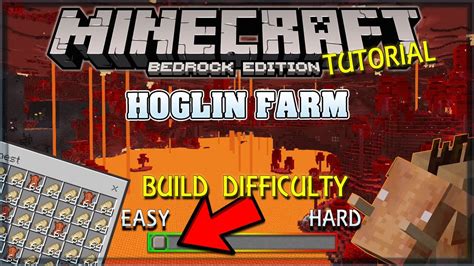 Hoglin Farm Tutorial Minecraft Bedrock Youtube