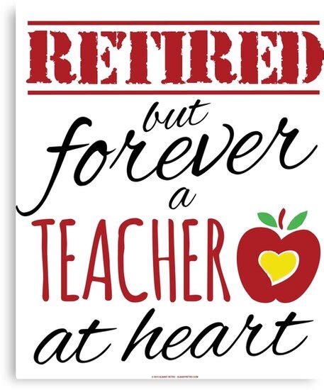 Retired Teacher Canvas Prints By Remoteart Redbubble