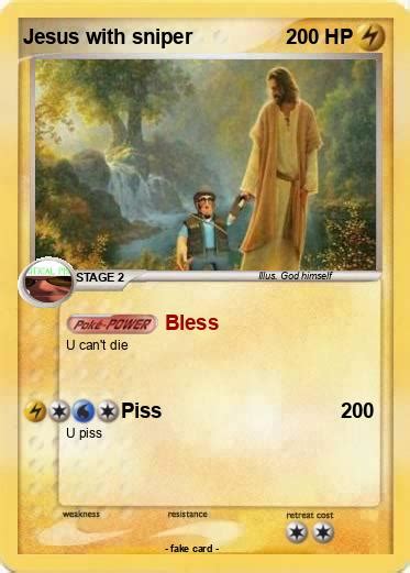 Pokémon Jesus With Sniper Bless My Pokemon Card