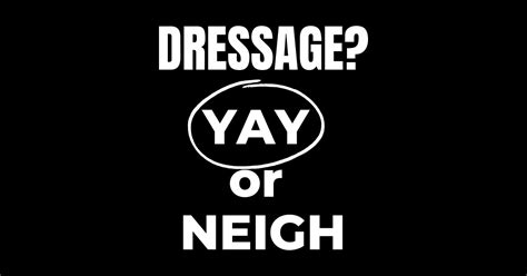 Dressage Yay Or Neigh Dressage Rider Sticker Teepublic