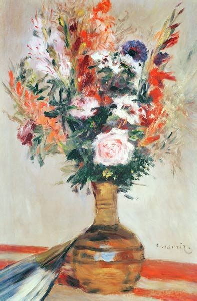 Roses In A Vase Pierre Auguste Renoir En Reproducción Impresa O Copia