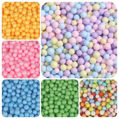 2 4mm5 10mm Multi Color Foam Balls Mini Beads Polystyrene Styrofoam Filler Bubble Ball Diy