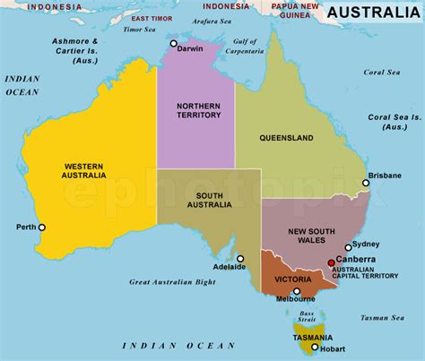 Australia Country Map Travelsfinderscom