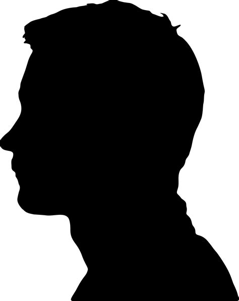 Download Transparent Male Head Silhouette Png Vector Black And White