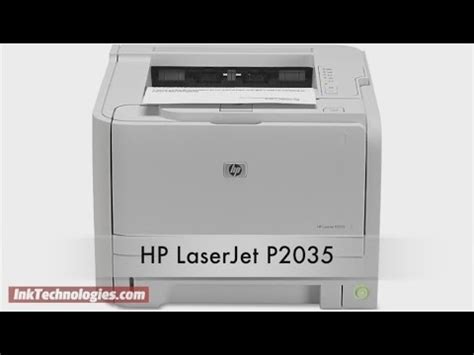 This capable printer finishes jobs faster and delivers comprehensive security to guard against threats. HP LaserJet P2035 Instructional Video - YouTube