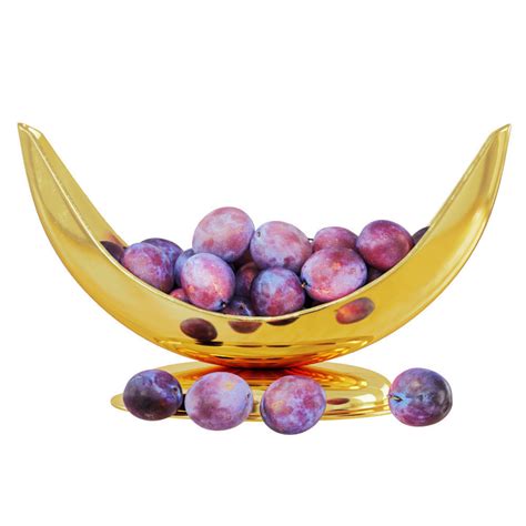 3d Plums In A Beautiful Golden Vase Cgtrader
