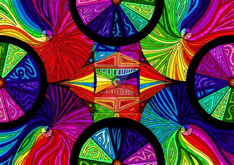 43b Psychedelic Colour Wheels By Abstractendeavours On Deviantart