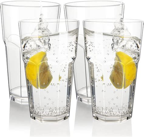 Michley Tritan Plastic Drinking Glasses Shatterproof Water Cups Unbreakable Tumbler For Water