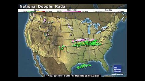 Us Weather Doppler Radar Map Video March 16th To March 17th Youtube