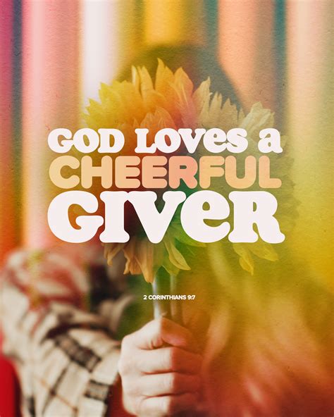 God Loves A Cheerful Giver 2 Corinthians 97 Sunday Social