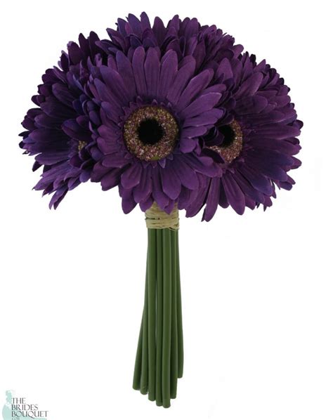 Maybe you would like to learn more about one of these? Purple Daisy Bridal Bouquet | Artificial Wedding Flowers ...