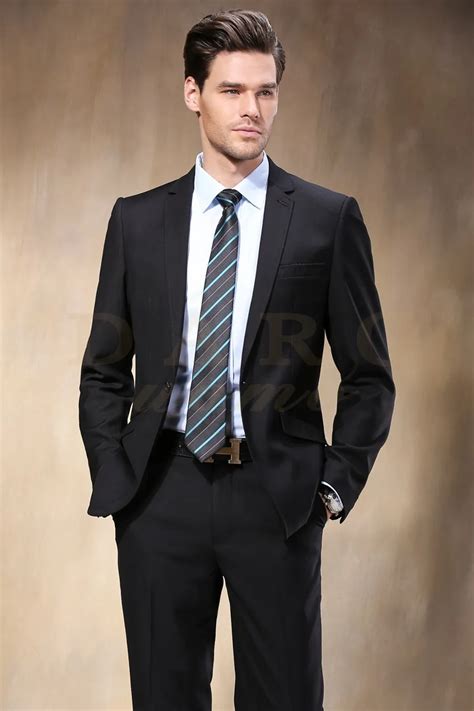 Slim Fit Formal Men Wedding Suits Black Men Business Suits Luxury Brand Fashion Mens Skinny