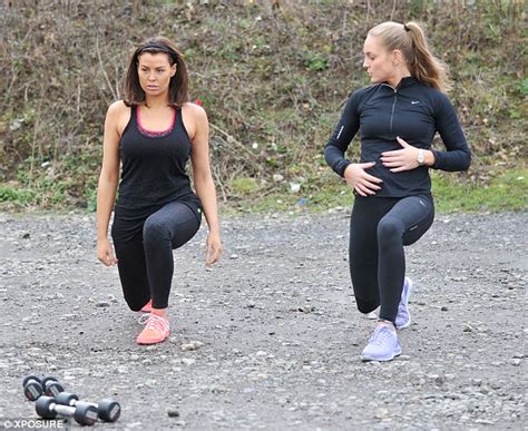 Jessica Wright Is Put Through Her Paces By A Trainer As She Shapes Up