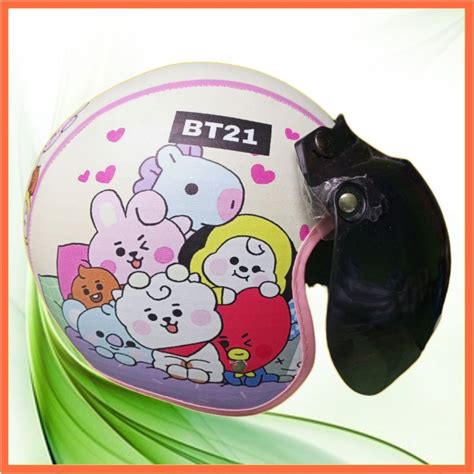Child Bogo Helmet Bt21 And Baby Shark Child Helmet Shopee Malaysia