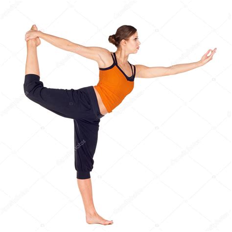 Žena Cvičí Tanečník Představují Jóga Cvičení — Stock Fotografie
